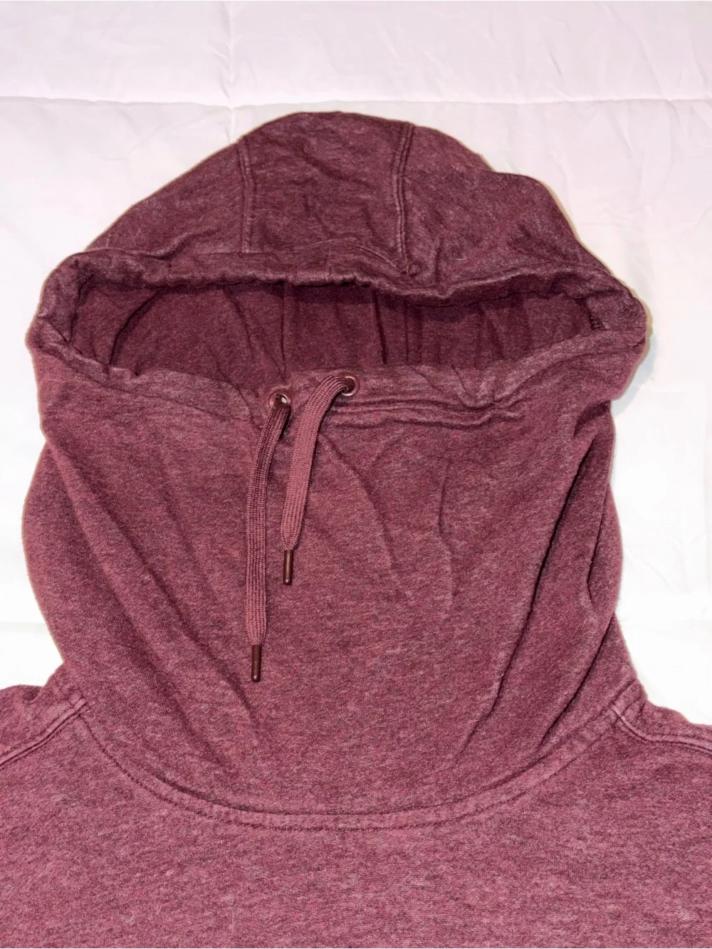 Nike Men’s Burgundy Pullover Hoodie with Small White Swoosh